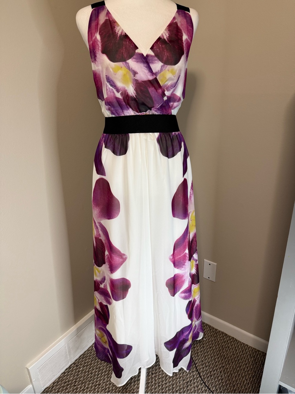 Express Orchid Floral Maxi Dress Size XS